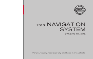 2013 Nissan QUEST 08IT Navigation Manual